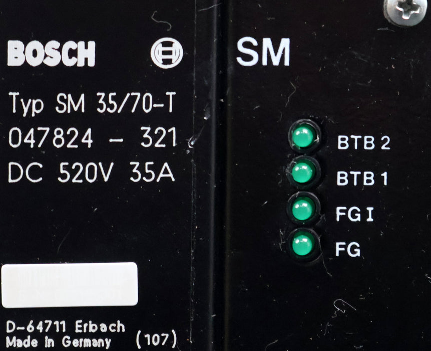 Bild des Artikels BOSCH-Servomodul-Typ-SM-35/70-T-047824-321-520VDC-35A-used-/-overhauled-/-tested