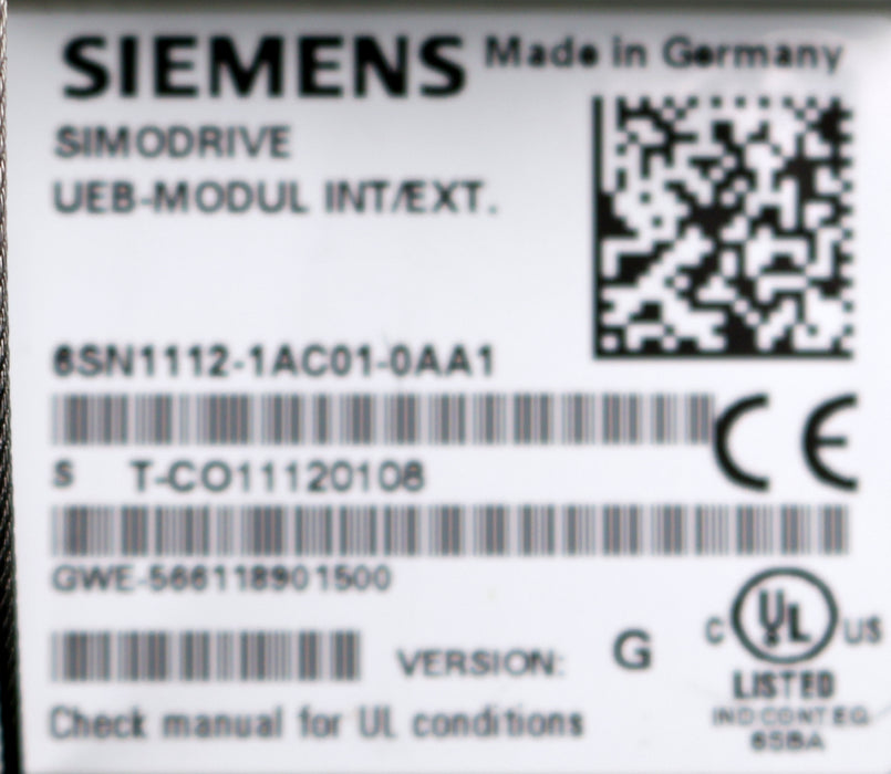 Bild des Artikels SIEMENS-SIMODRIVE-UEB-Modul-INT/EXT.-6SN1112-0AC01-0AA1-Version-G-gebraucht