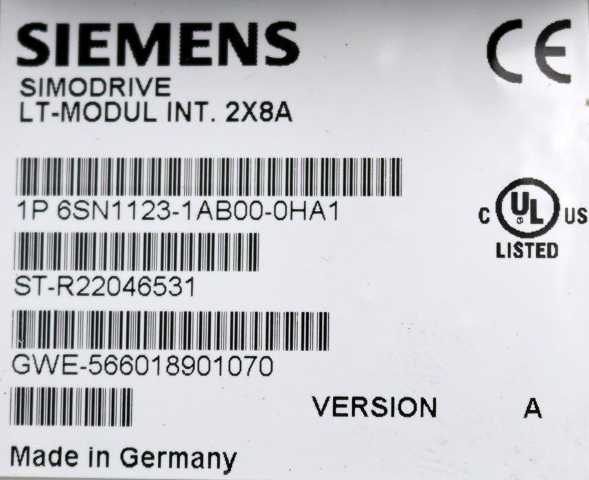 Bild des Artikels SIEMENS-SIMODRIVE-LT-Modul-INT.-2x8A-6SN1123-1AB00-0HA1-gebraucht