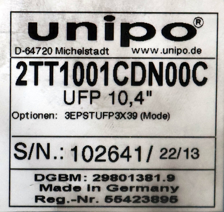 Bild des Artikels UNIPO-10,4''-UFP-Monitor-Typ-2TT1001CDN00C-mit-Power-Supply-7N2HAUFP0300