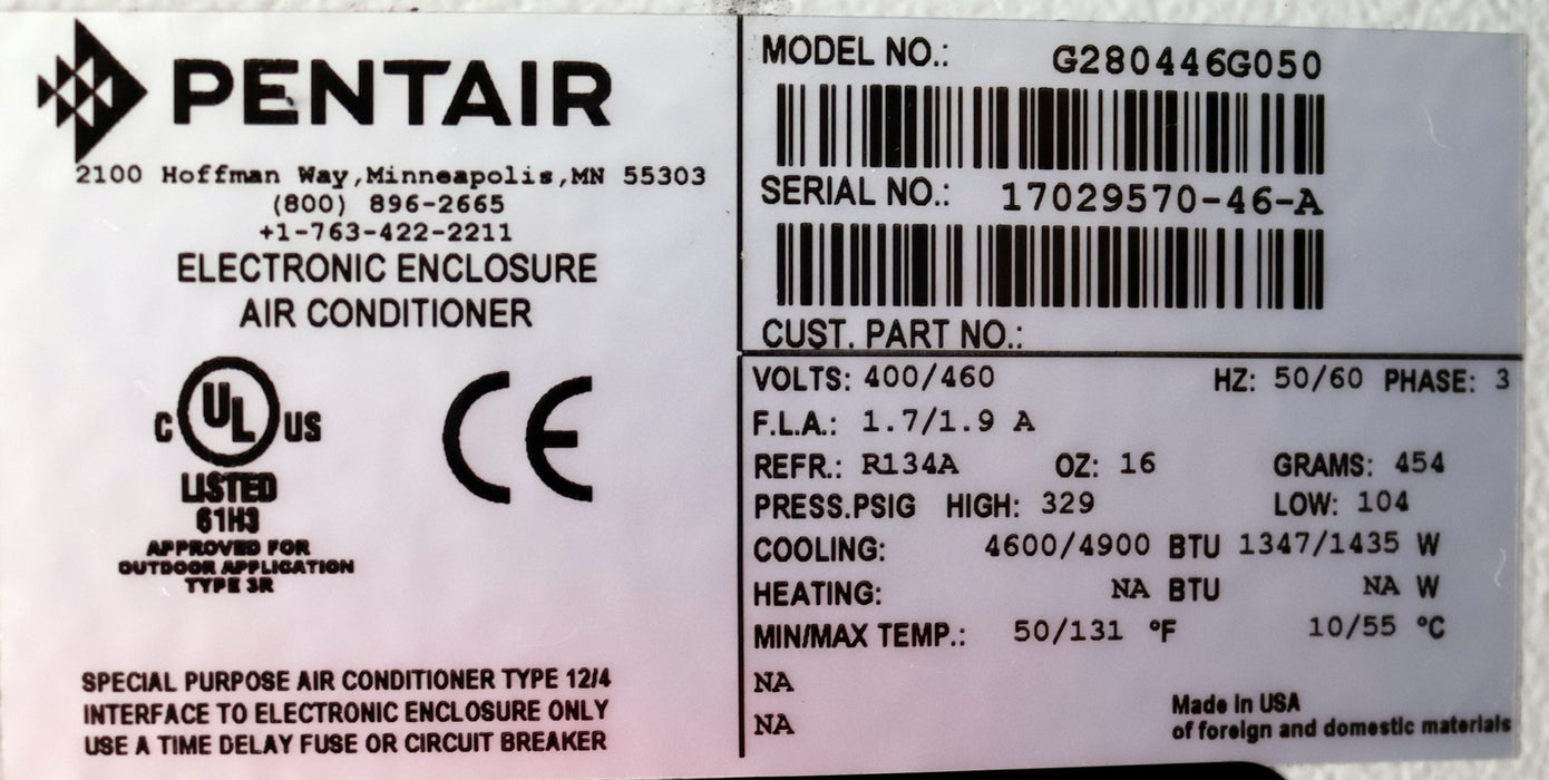 Bild des Artikels PENTAIR-Klimaanlage-für-Schaltschränke-No.-G280446G050-400/460V-50/60Hz