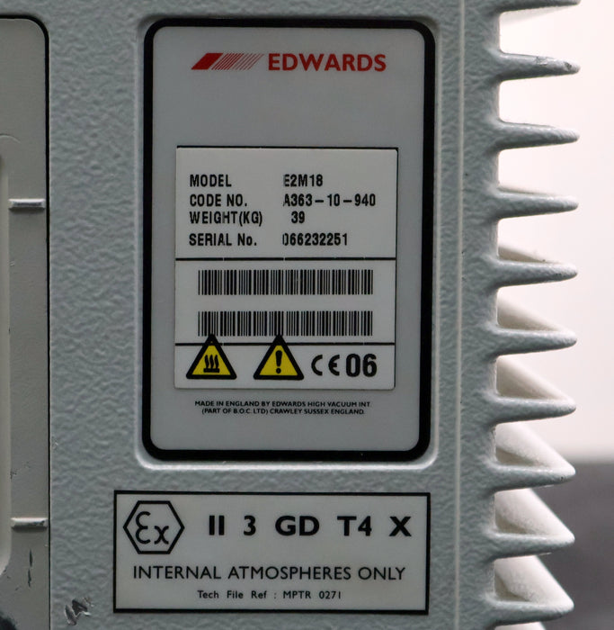 Bild des Artikels EDWARDS-Zweistufige-Drehschieberpumpe-Model-E2M18-Code-No.-A363-10-940