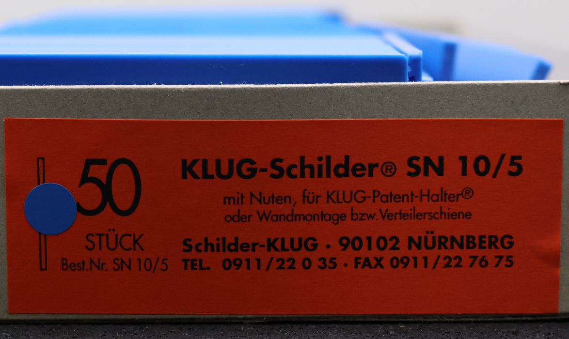 Bild des Artikels SCHILDER-KLUG-Rohrkennzeichnung-50x-Schilder-mit-Nuten-+-Klarsichtsabdeckung