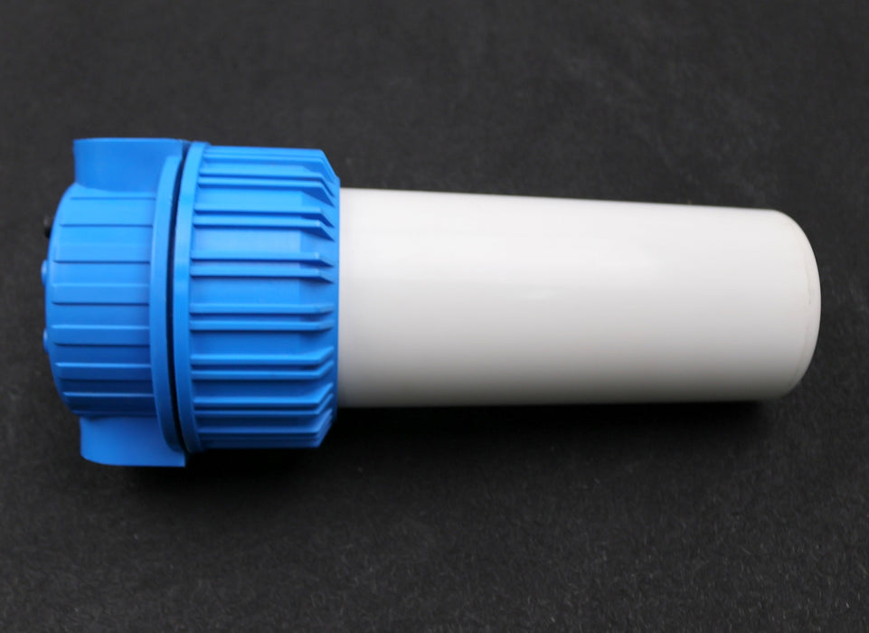 Bild des Artikels Filtergehäuse-10"-Anschlüsse-3/4''-IG-Tasse-weiß-Deckel-Blau-unbenutzt