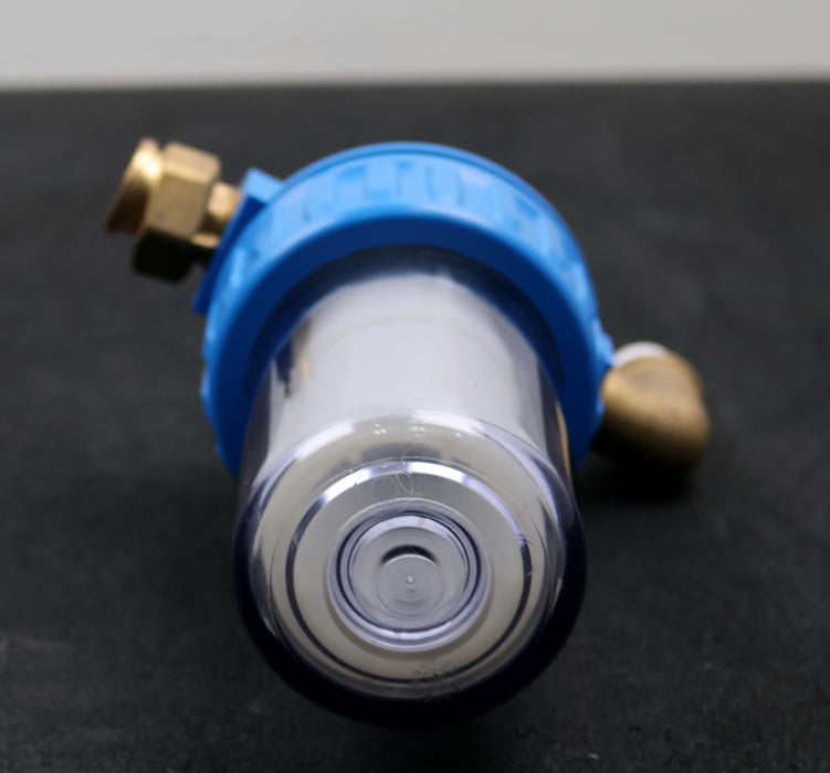 Bild des Artikels Filtergehäuse-5"-Messing-Anschlüsse-3/4''-IG1-+-90°-Winkel-1/2''-AG-Tasse-klar