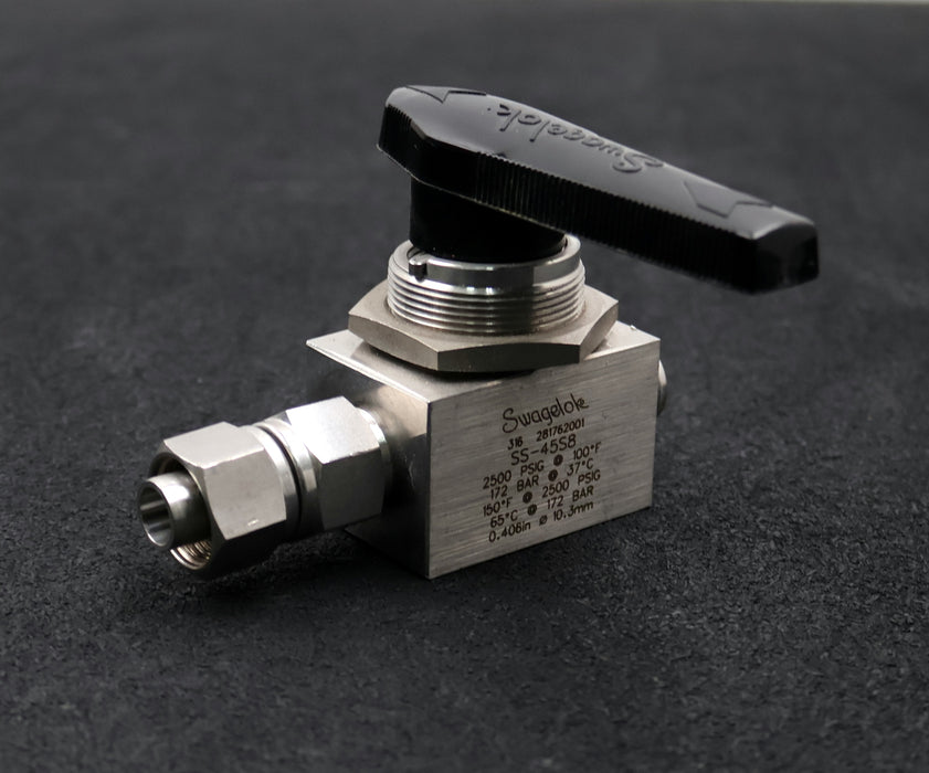 Bild des Artikels SWAGELOK-Kugelhahn-SS-45S8-aus-Edelstahl-172bar-37°C-10,3mm-gebraucht