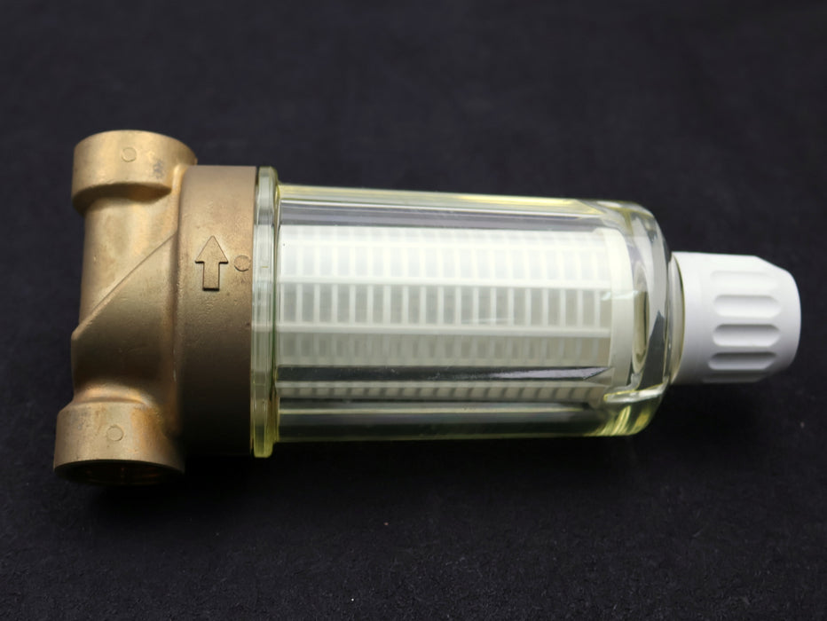 Bild des Artikels Filter-mit-Filtereinsatz-Deckel-Messing-Anschlüsse-1''-IG-Adapter-für-3/4''-IG