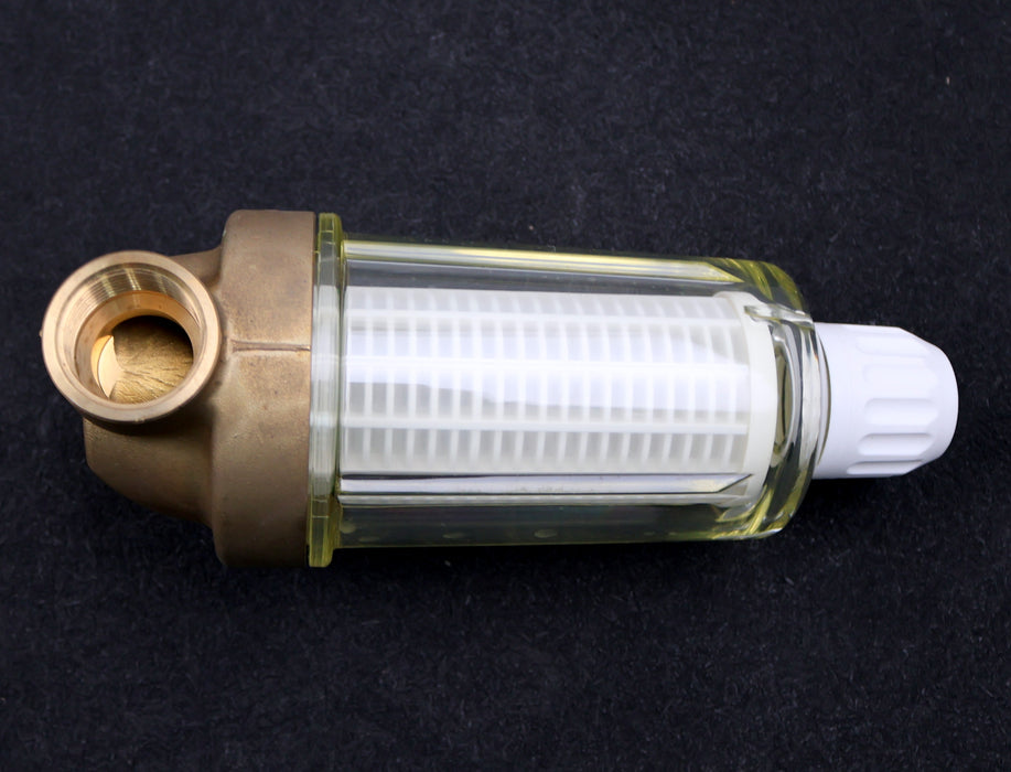 Bild des Artikels Filter-mit-Filtereinsatz-Deckel-Messing-Anschlüsse-1''-IG-Adapter-für-3/4''-IG