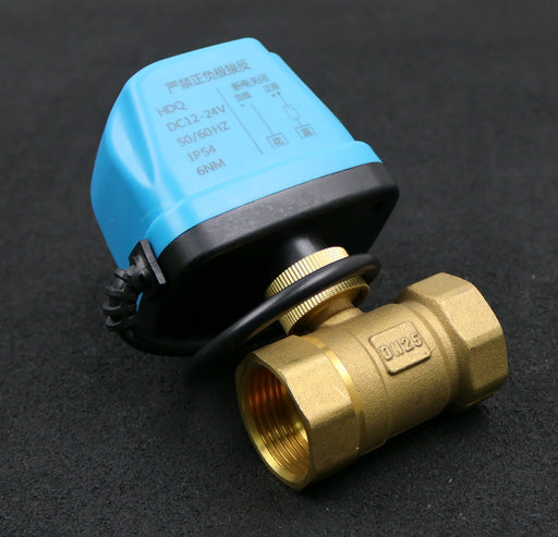 Bild des Artikels 2-Wege-Kugelhahn-elektrisch-Model-HDQ-12-24VDC-50/60Hz-IP54-6Nm-DN25-PN16-1''
