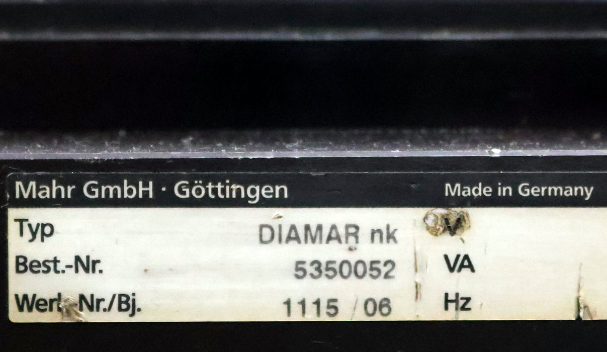 Bild des Artikels MAHR-MWF-DIAMAR-nk-Best.Nr.-5350052-Verzahnungsprüfgerät-+-Plananschlag-BJ`06