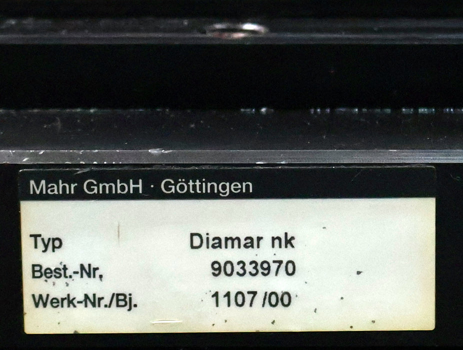 Bild des Artikels MAHR-MWF-DIAMAR-nk-Best.Nr.-9033970-Verzahnungsprüfgerät-+-Plananschlag-BJ`00