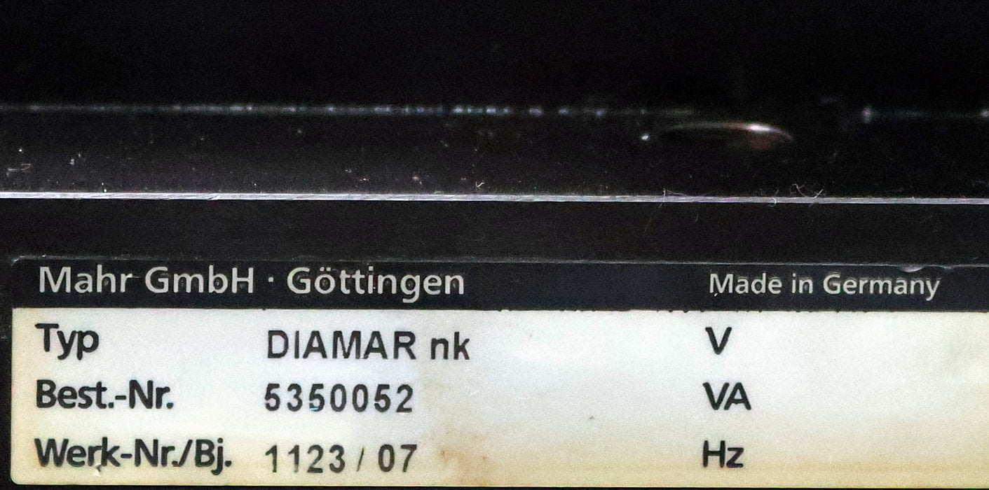 Bild des Artikels MAHR-MWF-DIAMAR-nk-Best.Nr.-5350052-Verzahnungsprüfgerät-mit-Plananschlag-BJ`07