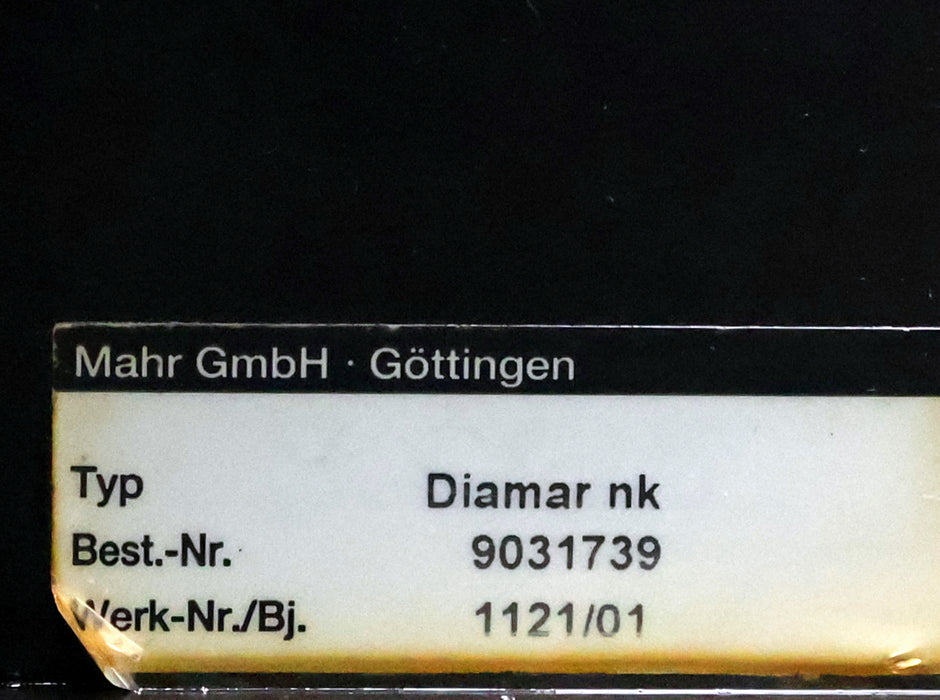 Bild des Artikels MAHR-MWF-DIAMAR-nk-Best.Nr.-9031739-Verzahnungsprüfgerät-+-Plananschlag-BJ`01