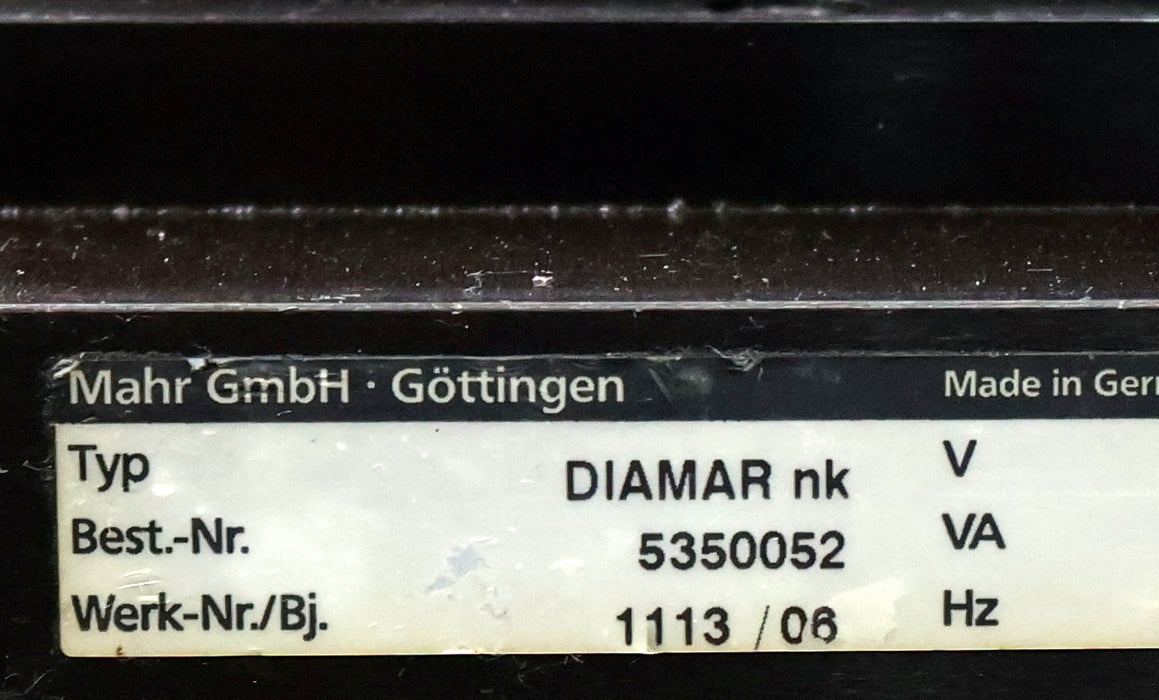 Bild des Artikels MAHR-MWF-DIAMAR-nk-Best.Nr.-5350052-Verzahnungsprüfgerät-mit-Plananschlag-BJ`06