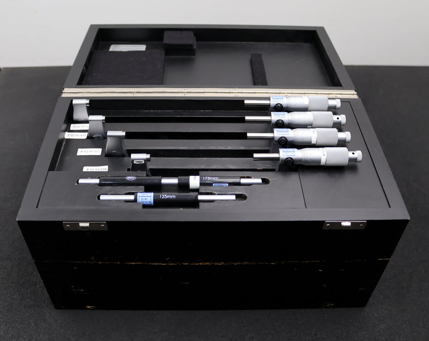 Bild des Artikels MAHR-Setz-mit-4-Bügelmessschrauben-für-Ø-100-200mm-mit-Prüflehren-125-und-175mm