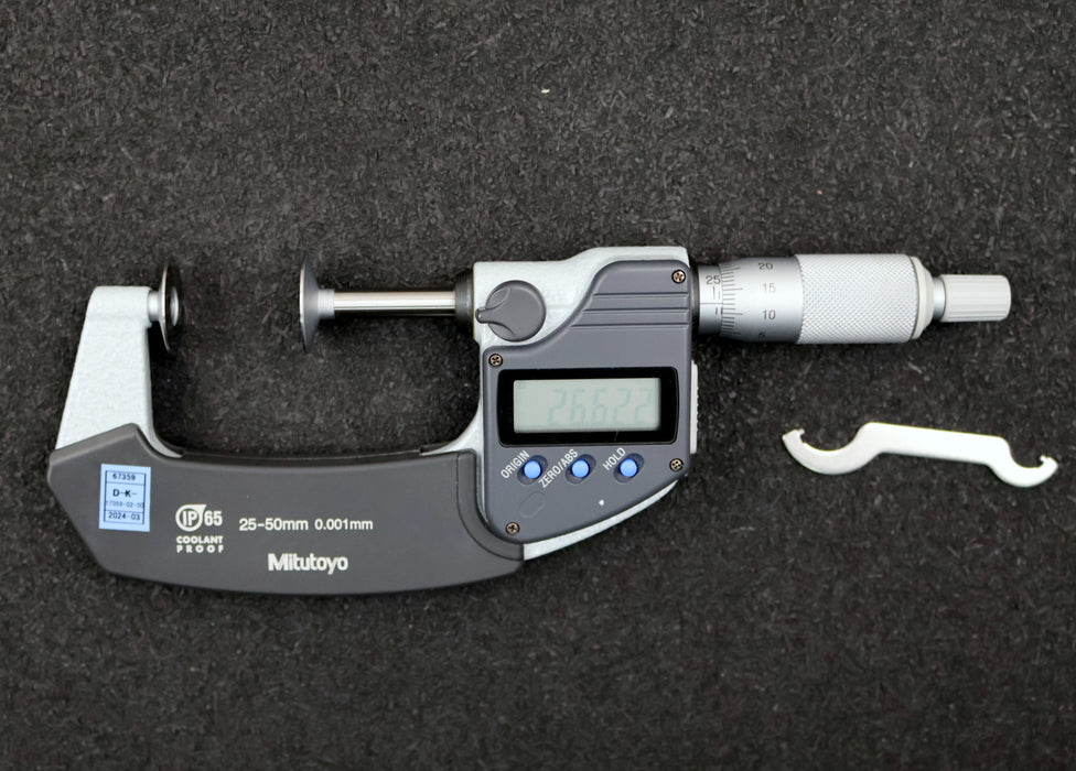 Bild des Artikels MITUTOYO-DIGIMATIC-Digitale-Bügelmessschraube-No.-323-251-für-Ø-25-50mm