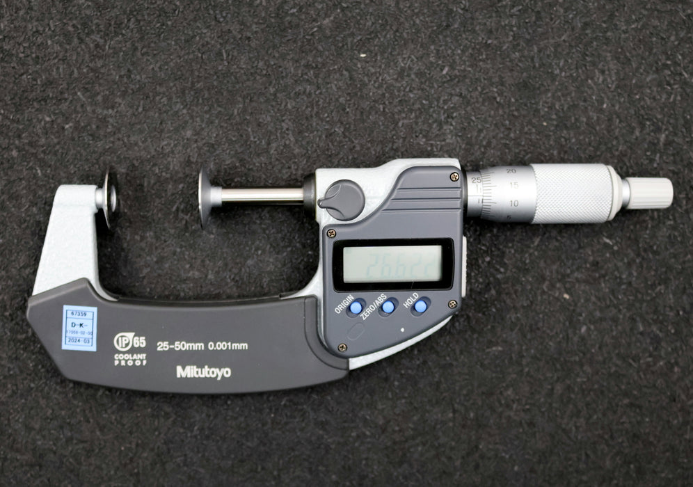 Bild des Artikels MITUTOYO-DIGIMATIC-Digitale-Bügelmessschraube-No.-323-251-für-Ø-25-50mm