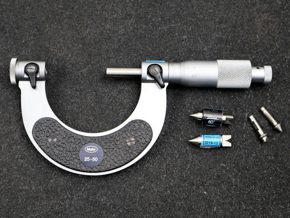 Bild des Artikels MITUTOYO-Gewinde-Messschraube-Art.Nr.-9906431-40Z-mit-Messeinsätzen