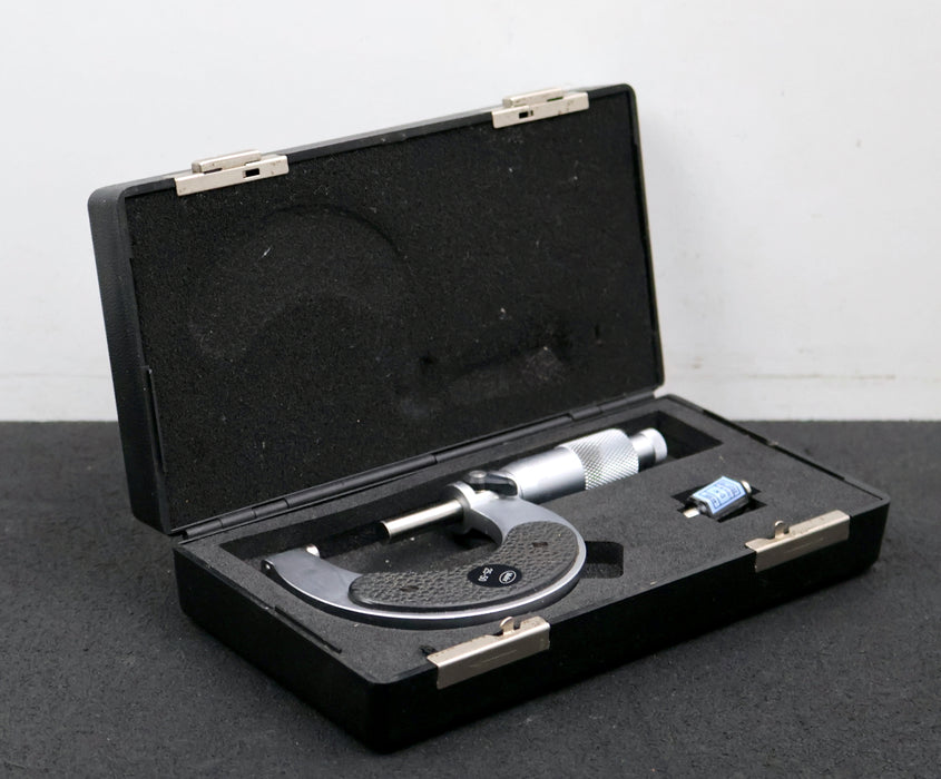 Bild des Artikels MAHR-Bügelmessschraube-für-Ø-25-50mm-Messauflösung-10µm-+-Prüfnormal-25mm-Länge