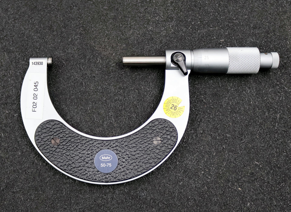 Bild des Artikels MAHR-Bügelmessschraube-für-Ø-50-75mm-Messauflösung-10µm-+-Prüfnormal-50mm-Länge