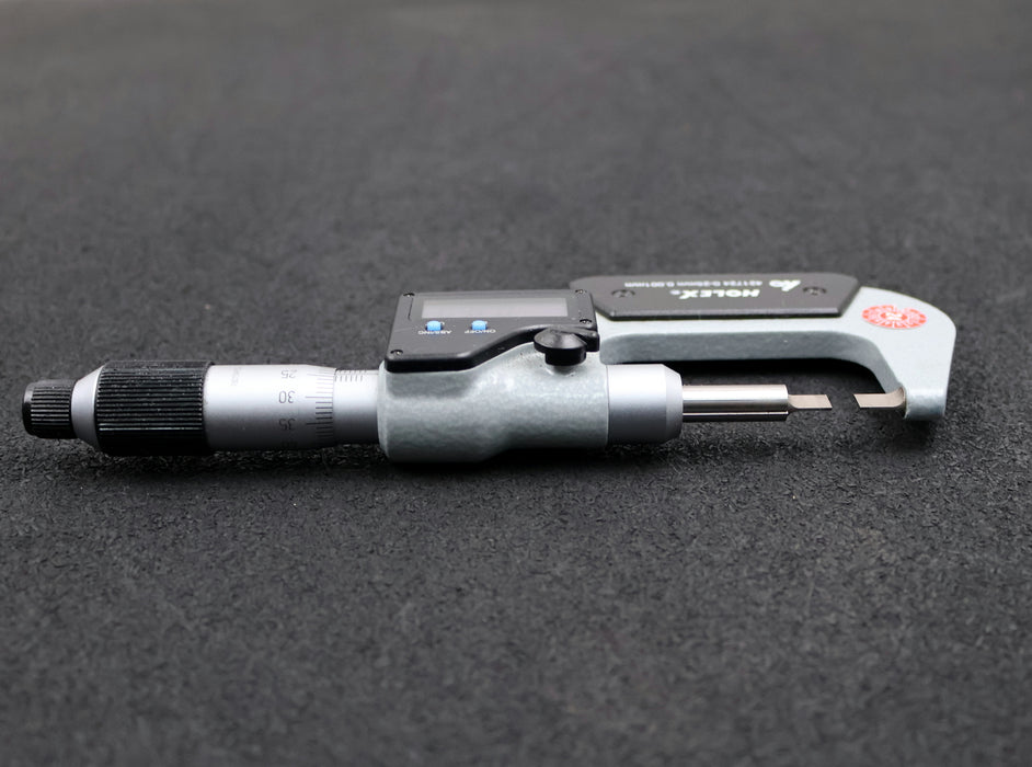 Bild des Artikels HOLEX-HOFFMANN-Digitale-Bügelmessschraube-No.-421724-schmale-Messflächen