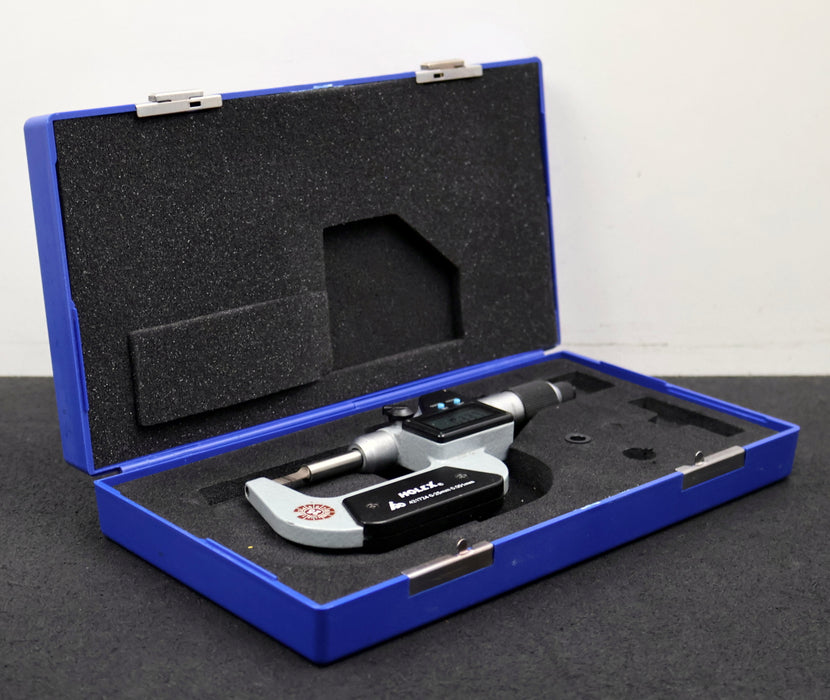 Bild des Artikels HOLEX-HOFFMANN-Digitale-Bügelmessschraube-No.-421724-mit-schmalen-Messflächen