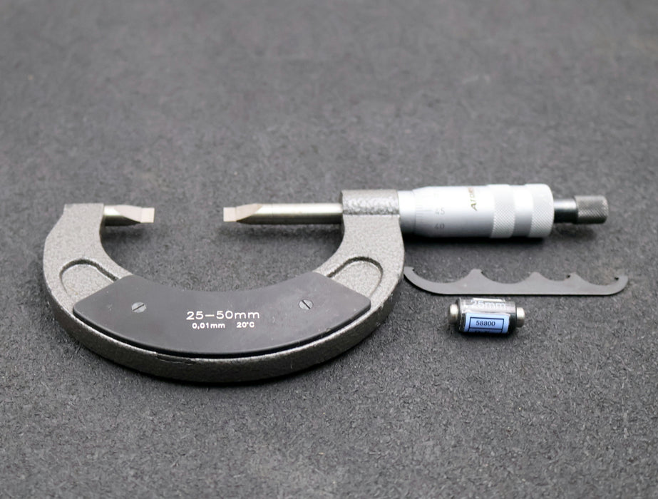 Bild des Artikels ATORN-Nuten-Bügelmessschraube-No.-31160002-für-Ø-25-50mm-Messauflösung-10µm
