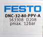 Bild des Artikels FESTO-Pneumatik-Zylinder-DNC-32-80-PPC-A-ID-163308-pmax.-=-12bar-Hub-80mm
