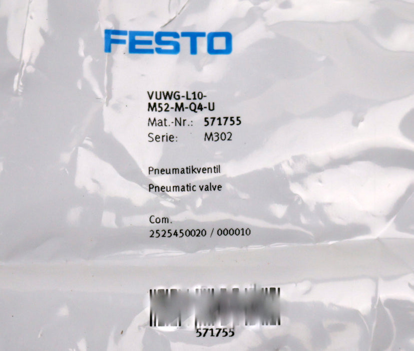 Bild des Artikels FESTO-Pneumatikventil-VUWG-L10-M52-M-Q4-U-571755-unbenutzt-in-OVP