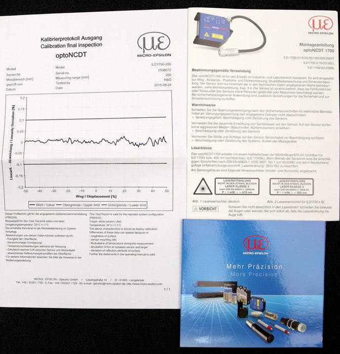 Bild des Artikels MICRO-EPSILON-Intelligenter-optischer-Wegsensor-optoNCDT-ILD1700-200-unbenutzt