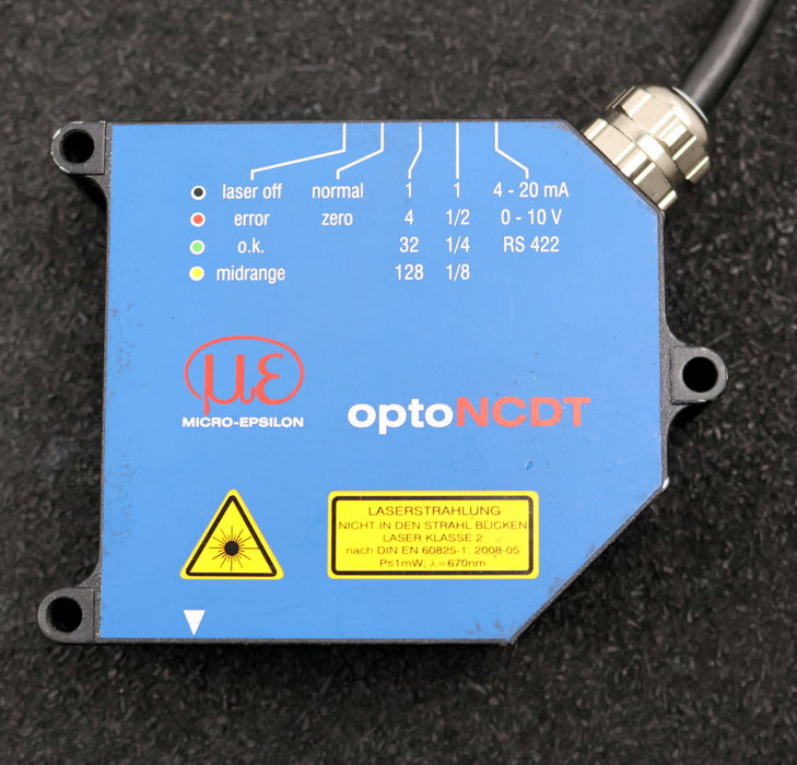 Bild des Artikels MICRO-EPSILON-Intelligenter-optischer-Wegsensor-optoNCDT-ILD1700-200-gebraucht