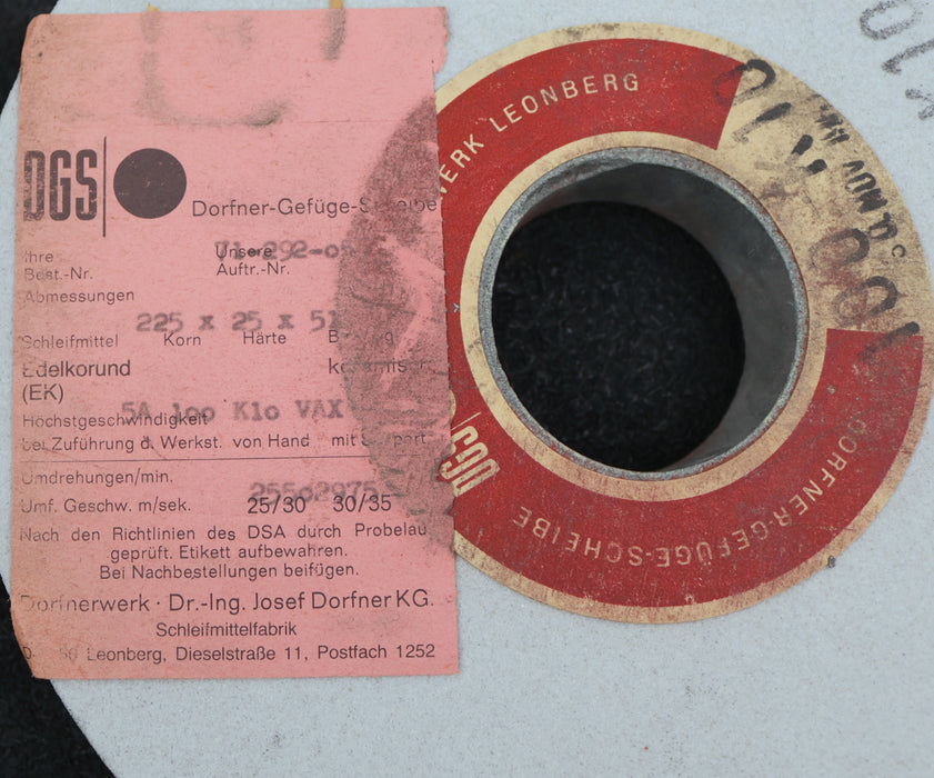 Bild des Artikels DORFNER-DGS-Edelkorund-Schleifscheibe-Flachschleifscheibe-5A100-K10-VA