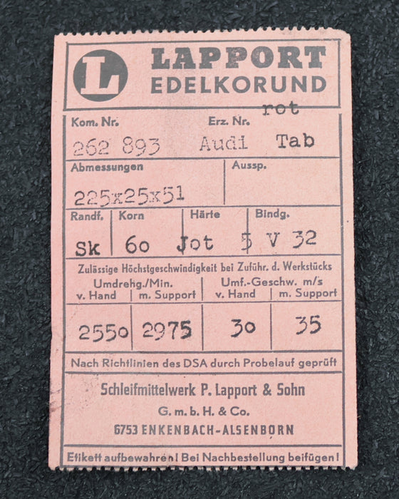 Bild des Artikels LAPPORT-Edelkorund-Schleifscheibe-Flachschleifscheibe-SK-60-JOT-5-V32