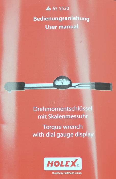 Bild des Artikels HOLEX-Drehmomentschlüssel-655520-50-5-50Nm-Gesamtlänge-330mm-Vierkant-1/4"