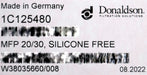 Bild des Artikels DONALDSON-Filterelement-MFP-20/30-Silikonfrei-1C125480-Ø-86mm-(3.39")-0,01µm