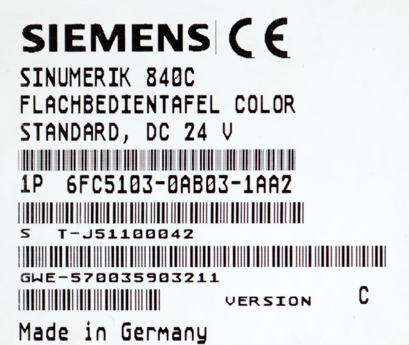 Bild des Artikels SIEMENS-SINUMERIK-840C-Flachbedientafel-Color-19"-6FC5103-0AB03-1AA2