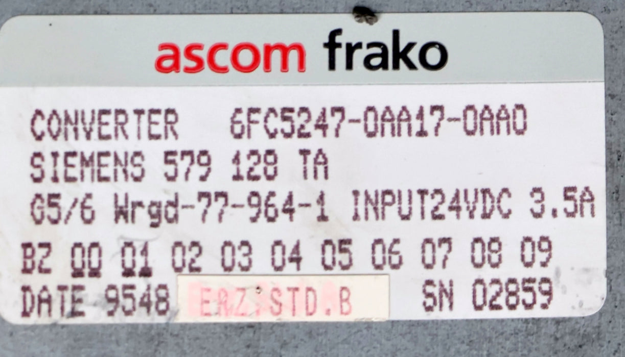 Bild des Artikels SIEMENS-SINUMERIK-840C-Flachbedientafel-Color-19"-6FC5103-0AB03-1AA2