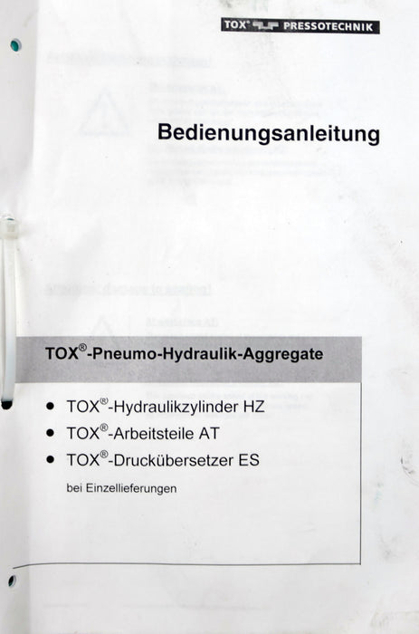 Bild des Artikels TOX-PRESSOTECHNIK-Druck-Übersetzer-Kraftpaket-ES160.100.085.64-unbenutzt