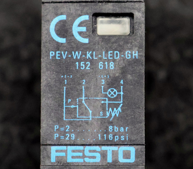 Bild des Artikels FESTO-Druckschalter-PEV-W-KL-LED-GH-ID-152618-2-8bar-gebraucht