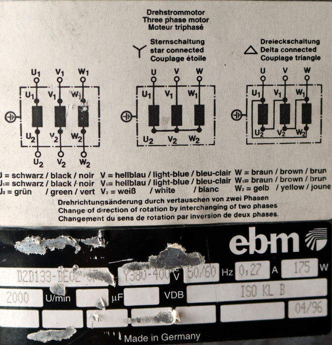 Bild des Artikels EBM-PAPST-Lüftereinheit-D2D133-BE02-07-380-400VAC-50/60Hz-175W-2000U/min