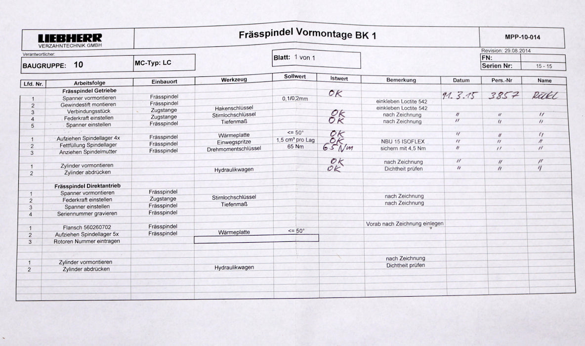 Bild des Artikels LIEBHERR-Frässpindel-für-LC-Wälzfräsmaschinen-Typ-BK1-für-Spannzange
