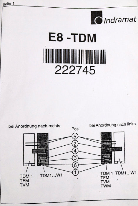 Bild des Artikels INDRAMAT-TDM-Ersatzteil-Kit-E8-TDM-R911222745-unbenutzt-in-OVP
