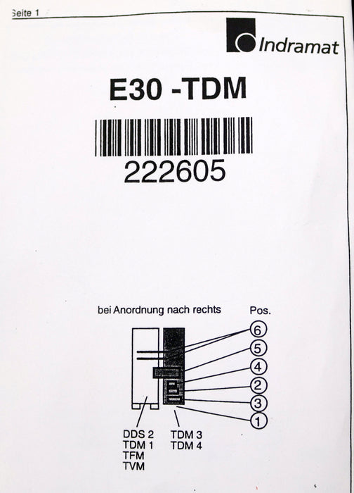 Bild des Artikels INDRAMAT-TDM-Ersatzteil-Kit-E30-TDM-R911222605-unbenutzt-in-OVP