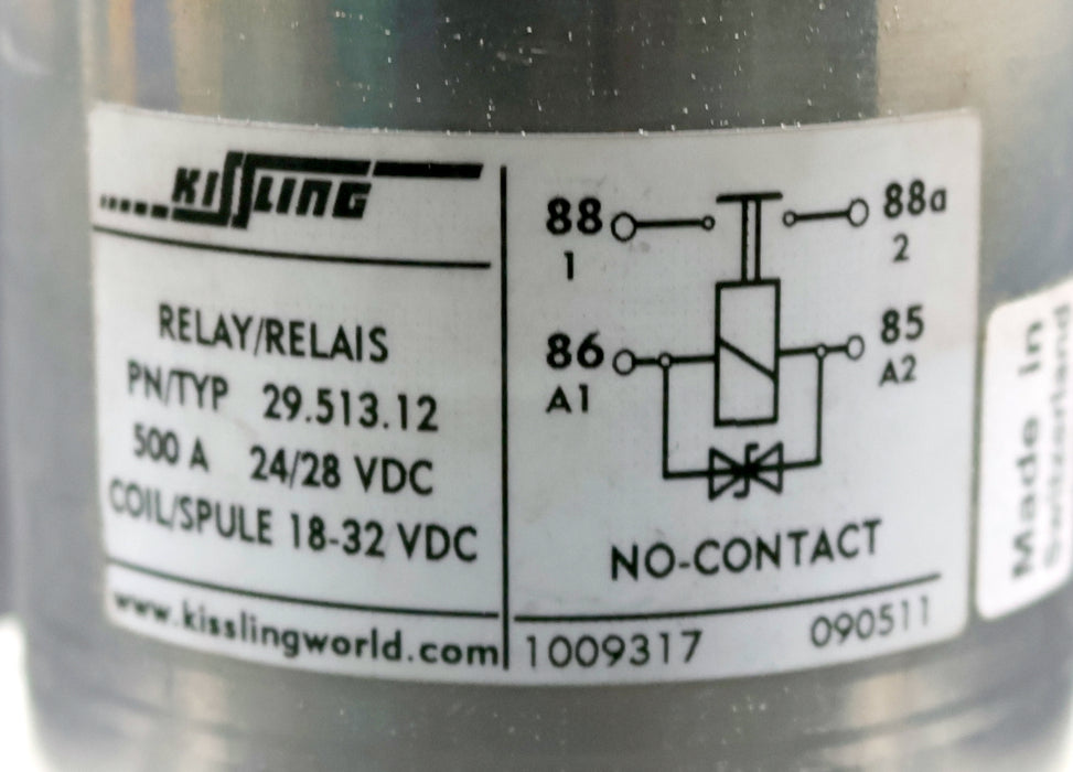Bild des Artikels KISSLING-Monostabiles-Relais-500A-PN-29.513.12-24/28VDC-Spule-18-32VDC