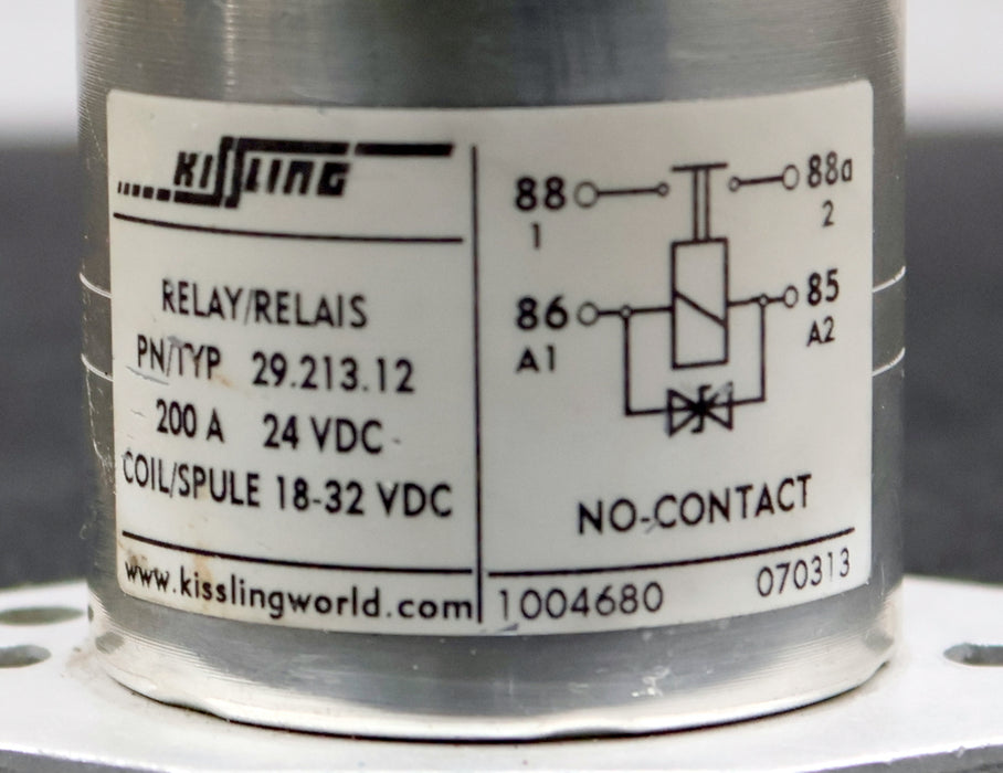 Bild des Artikels KISSLING-Monostabiles-Relais-Schaltstrom-200A-PN-29.213.12-24VDC-Spule-18-32VDC