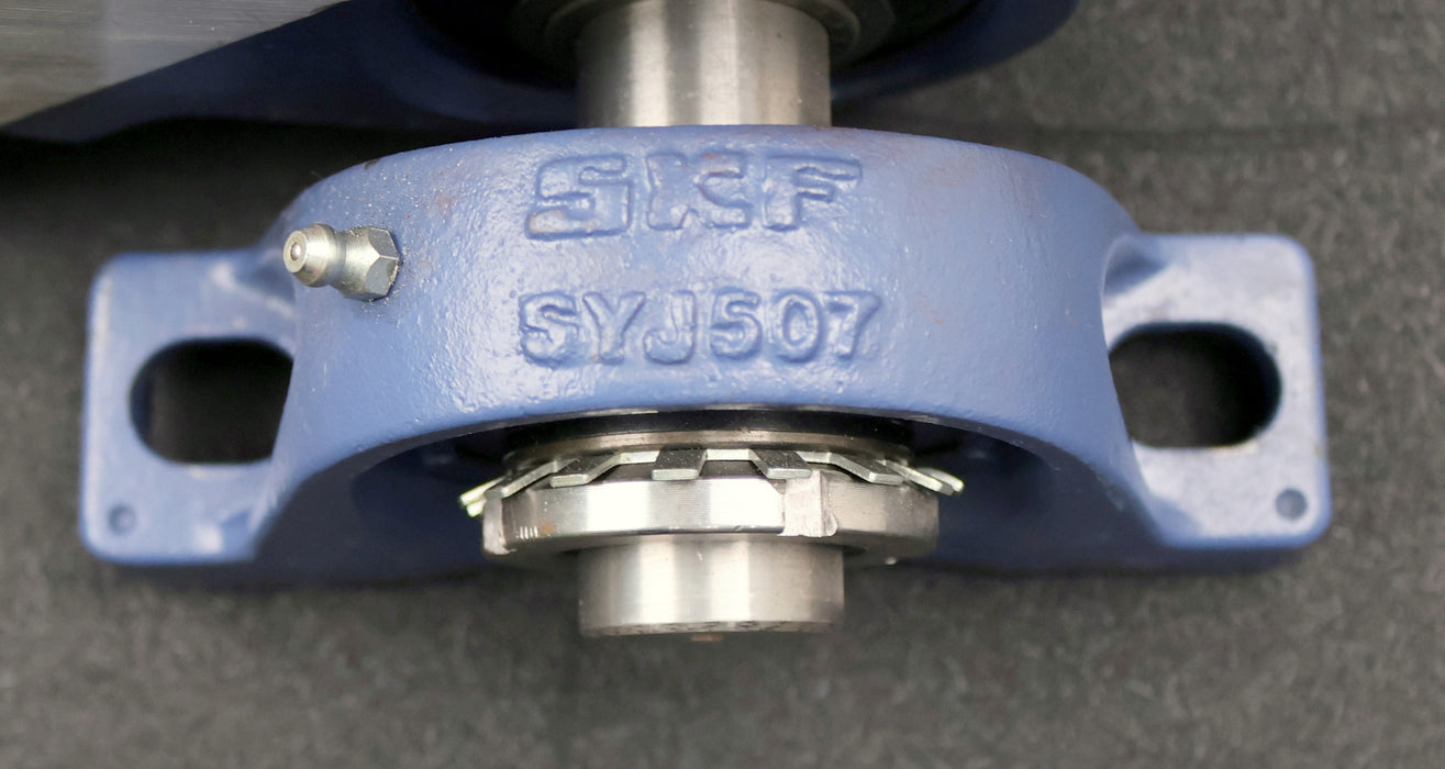 Bild des Artikels SKF-Stehlagereinheit-mit-4x-SYJ507-mit-Welle-mit-Alu-Auflageplatte-310x260x30mm