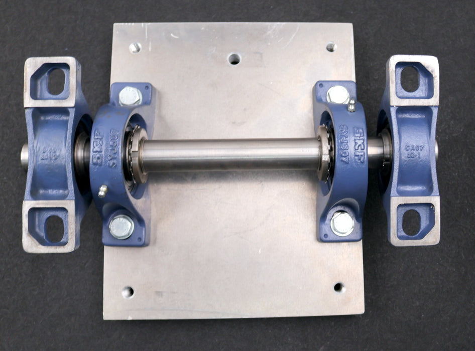 Bild des Artikels SKF-Stehlagereinheit-mit-4x-SYJ507-mit-Welle-mit-Alu-Auflageplatte-310x260x30mm