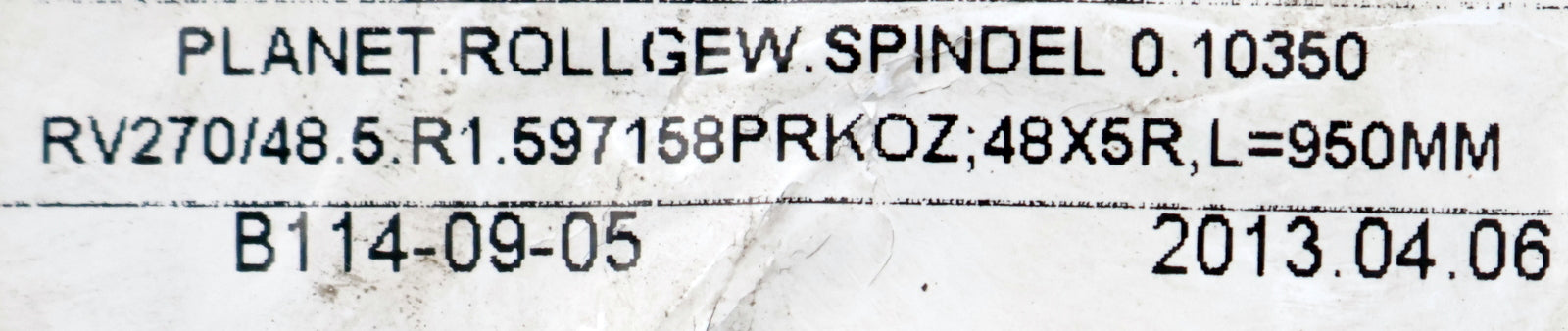 Bild des Artikels SKF-Planetenrollengewindetrieb-SRV-48x5R-425/950-PRK0Z-NennØ-48mm-Steigung-5mm