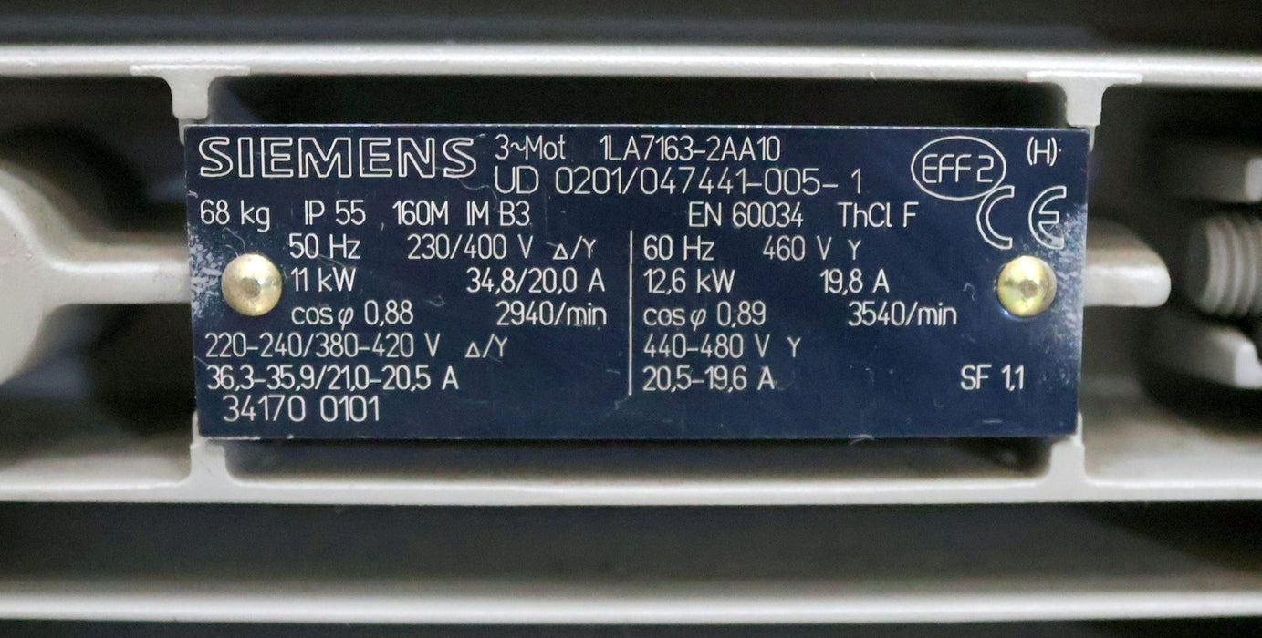 Bild des Artikels SIEMENS-11kW-Getriebemotor-UD-0201/047441-005-1-1LA7163-2AA10-50Hz
