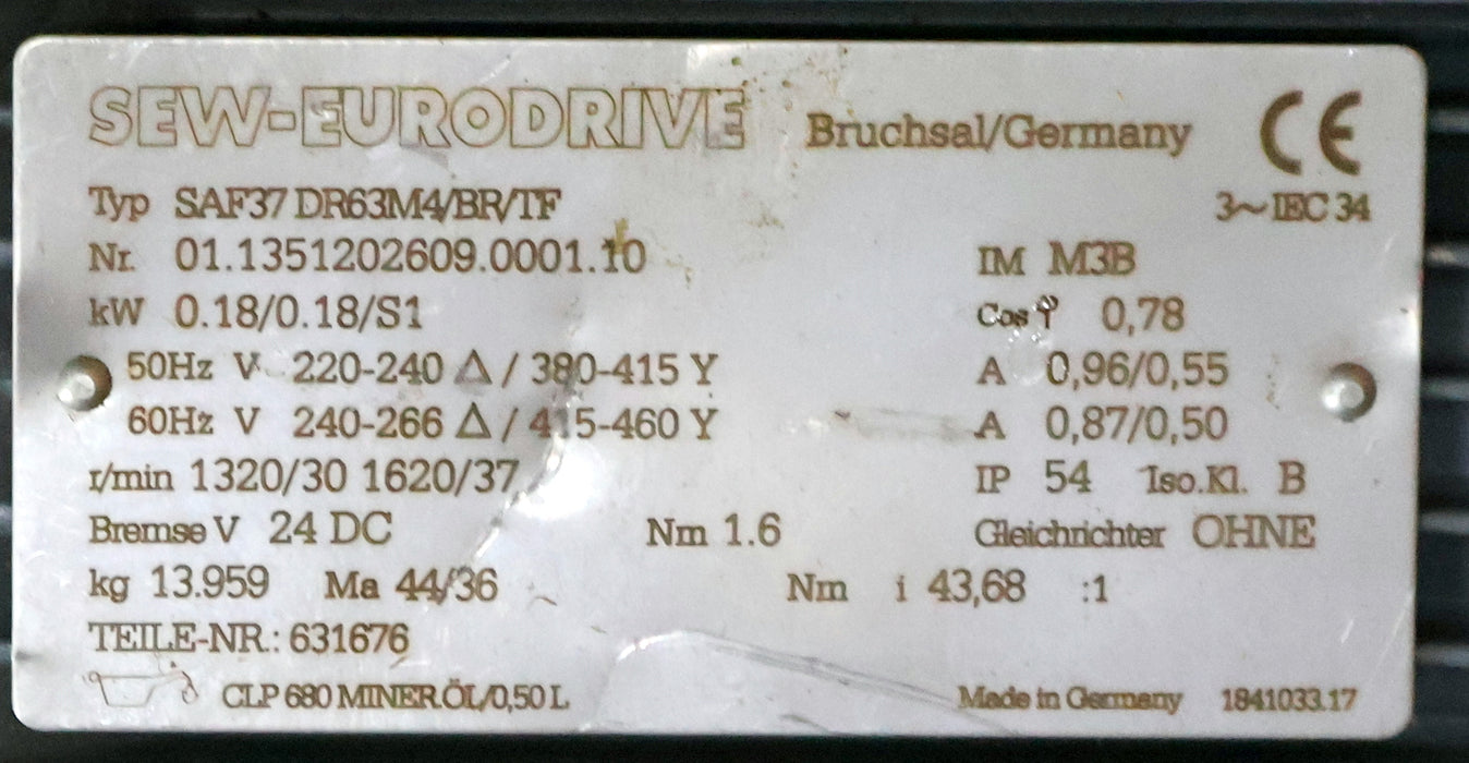 Bild des Artikels EXPERT-TÜNKERS/-SEW-Globoid-Drehtisch-mit-Motorantrieb-Typ-EGD100/0036/02
